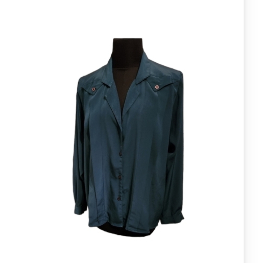Vintage Green Blouse by Diana Charles